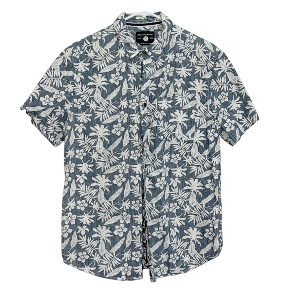 Large Slim Fit Cactus Man Short Sleeve